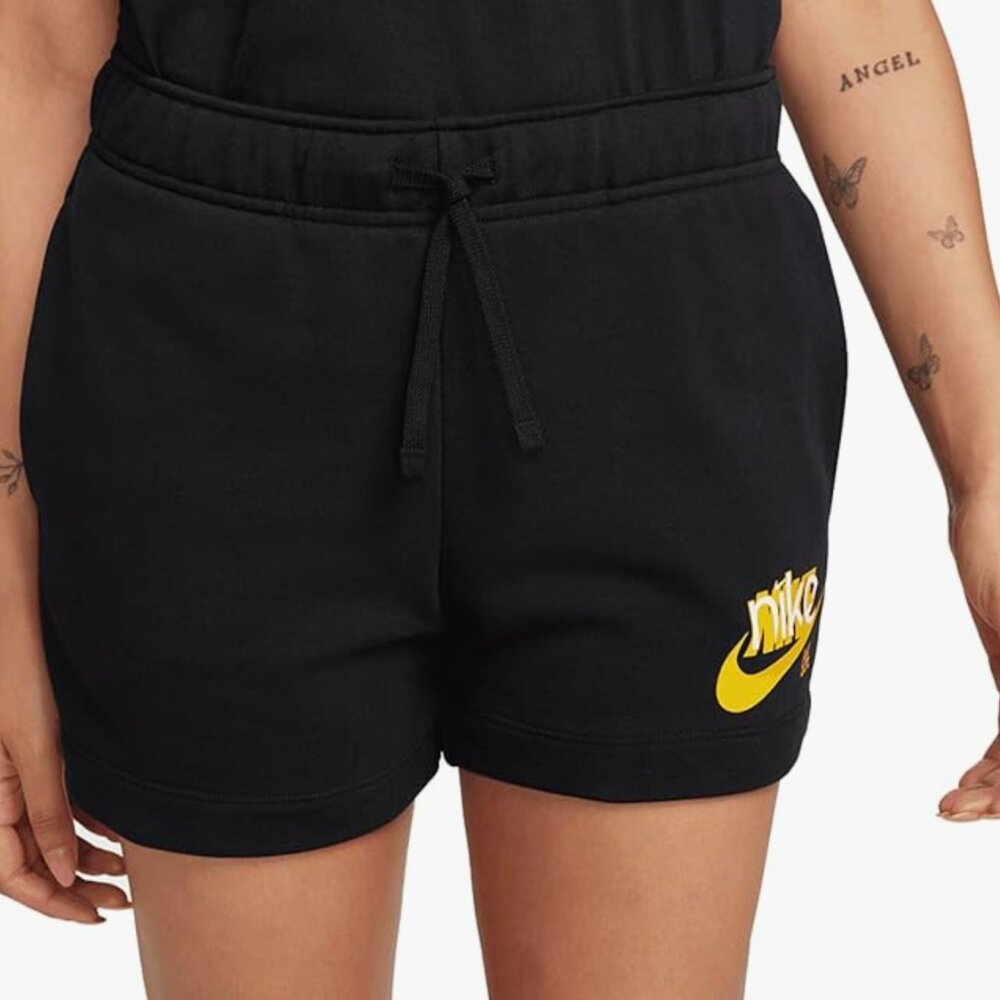 Nike Women's Club Fleece 4" Shorts Standard Fit Mid Rise - Picture 3 of 4